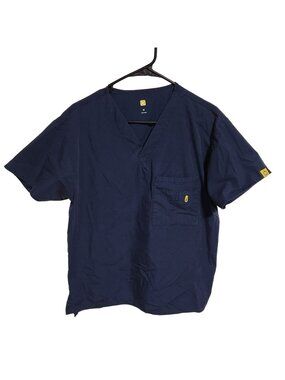 Wonderwink Scrub Top Womens Size Medium Blue Short Sleeve Medical Uniform